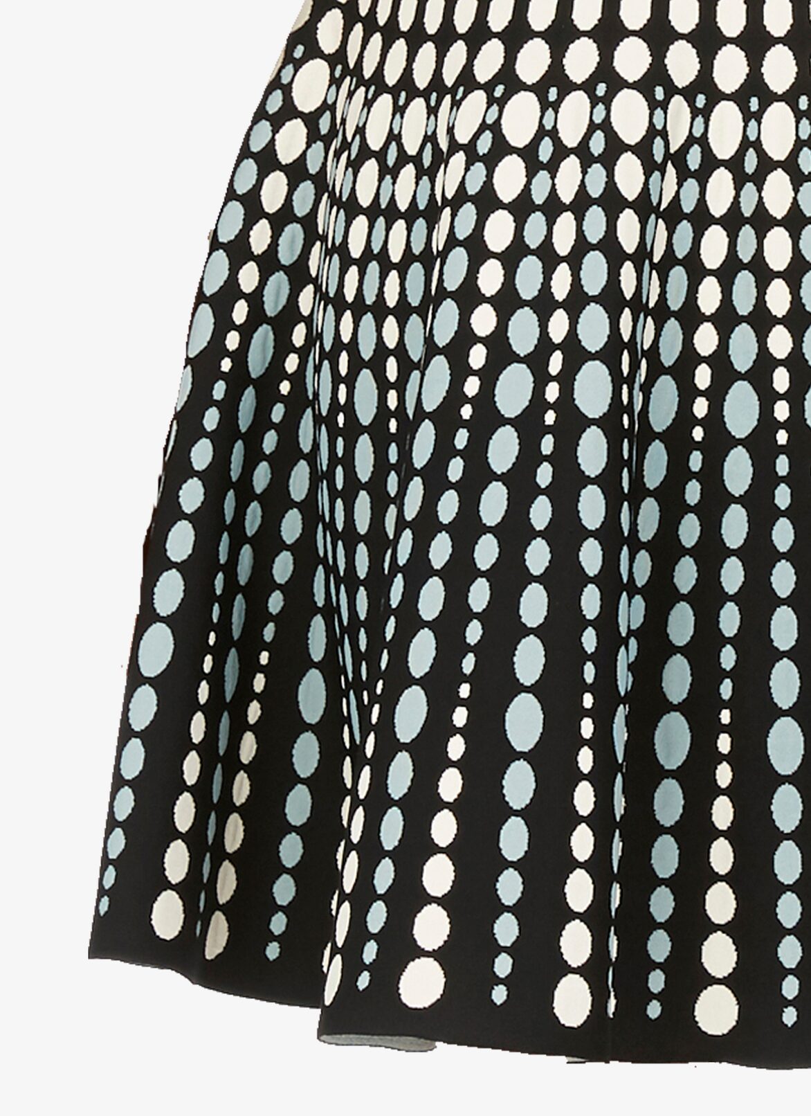 Gepunktetes Strickkleid ALAÏA SCHWARZ/BLAU GEPUNKTETES STRICKKLEID